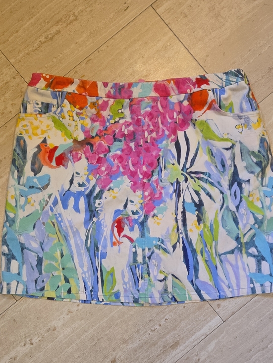 Claire Desjardins Pants - Claire Desjardins Watercolor/ Multi-Color Floral Print Leisure Skort